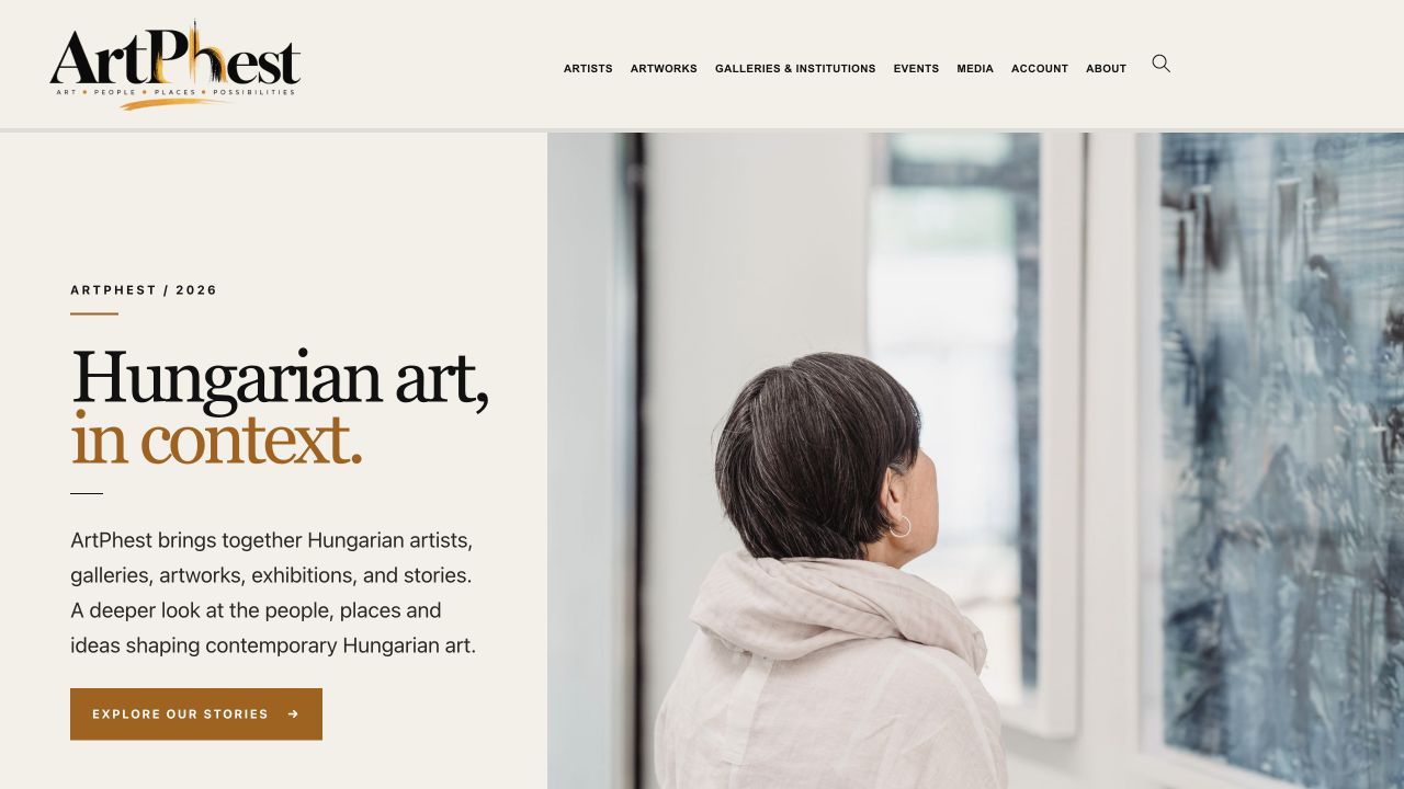 Homepage preview of ArtPhest