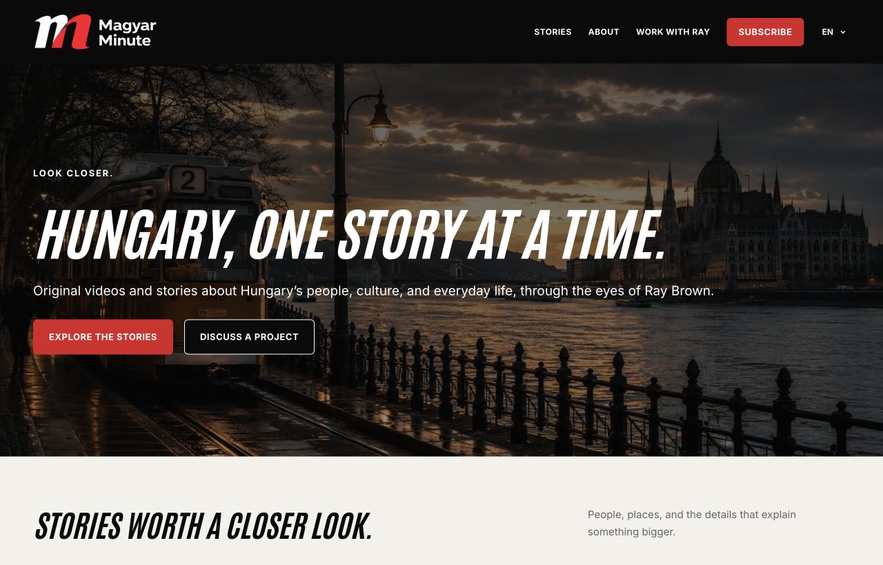 Homepage preview of Magyar Minute